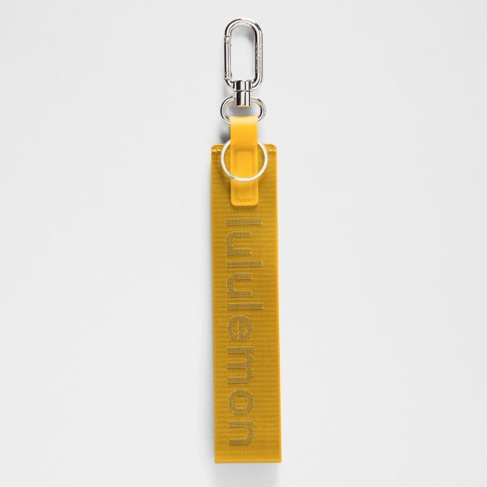 NWT NEVER LOST KEYCHAIN - Maize Yellow/Graphite Grey MZYW/GGRE Lululemon Lanyard